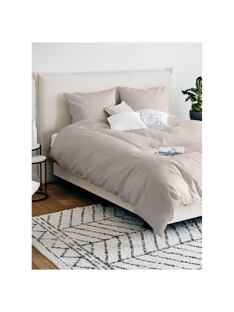 Baumwollsatin-Bettdeckenbezug Comfort, Webart: Satin, leicht glänzend Fa, Taupe, B 200 x L 210 cm