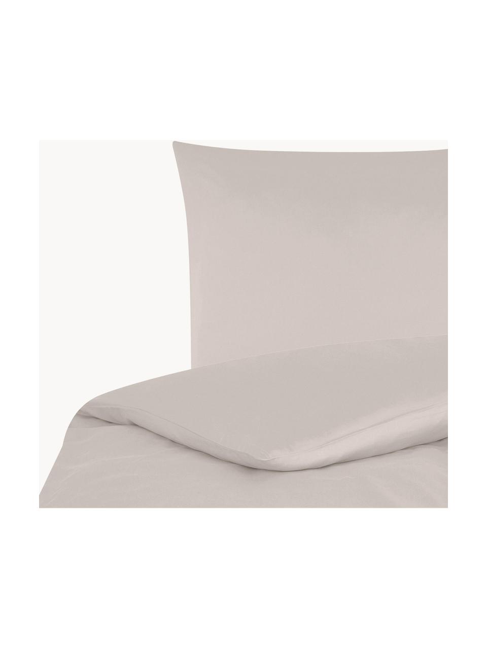 Baumwollsatin-Bettdeckenbezug Comfort, Webart: Satin, leicht glänzend Fa, Taupe, B 200 x L 210 cm