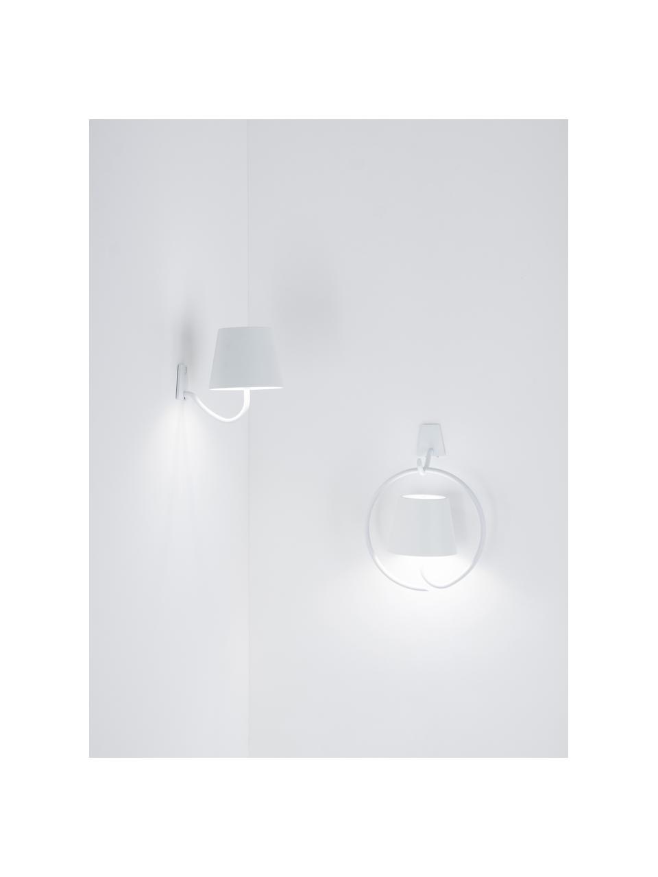 Dimmbare LED-Wandleuchte Poldina, Aluminium, beschichtet, Weiss, matt, Ø 16 x H 14 cm