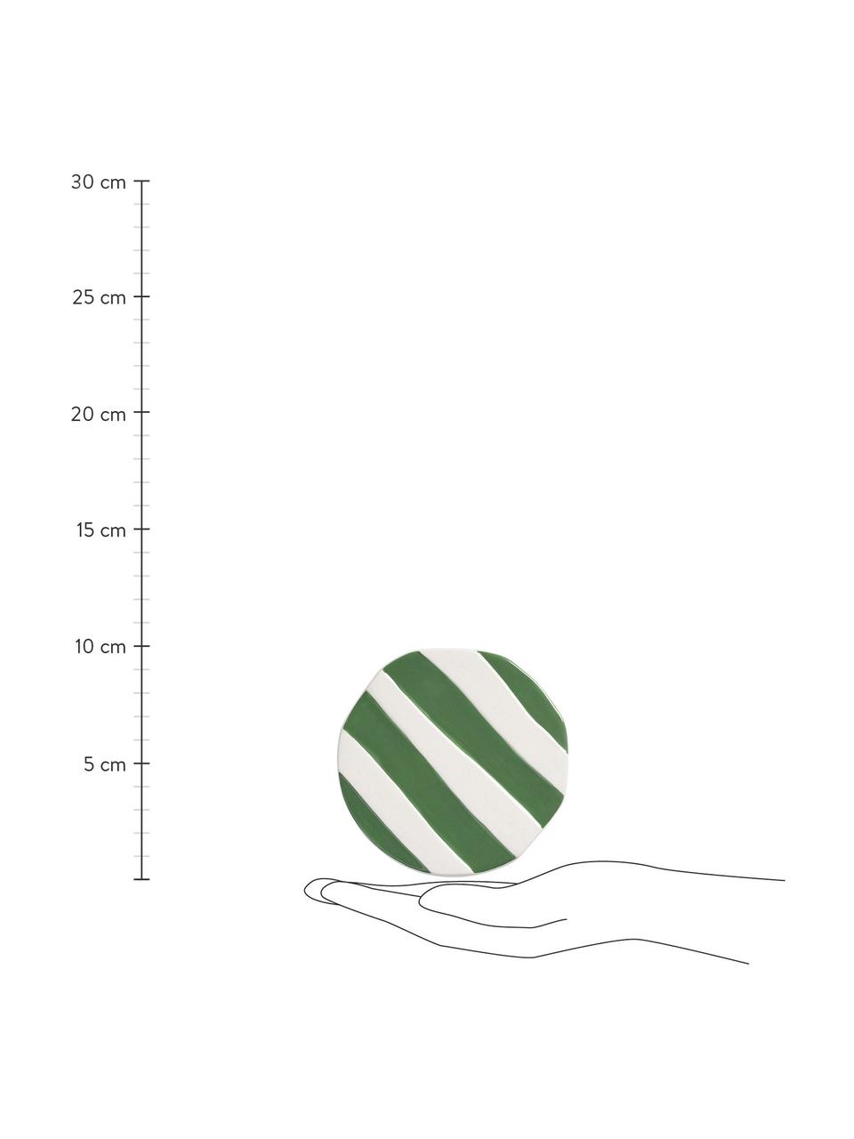 Sada podtácků z dolomitu Oblique, 4 díly, Dolomit, Zelená, modrá, béžová, hnědá, bílá, Ø 10 cm