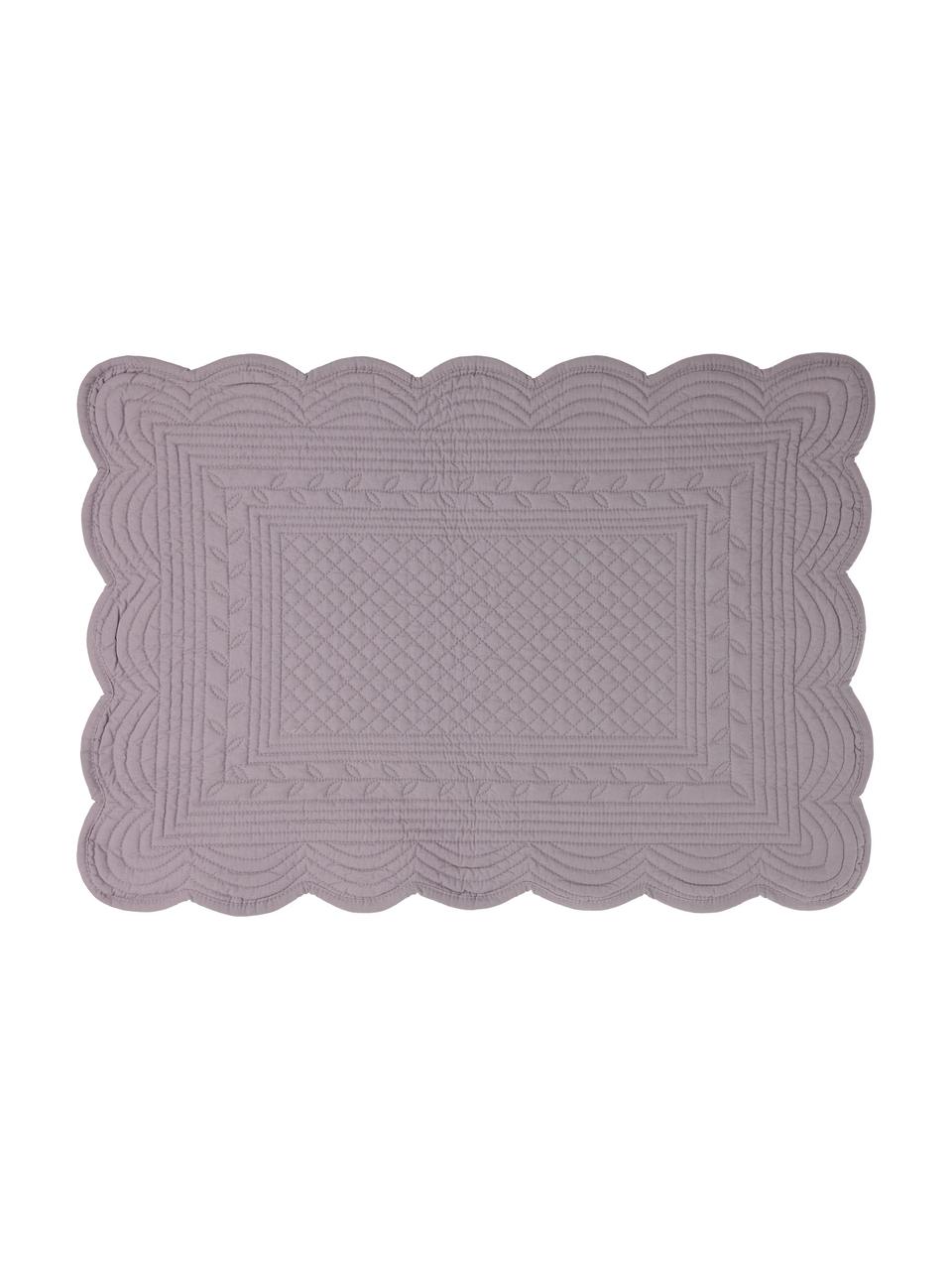 Podkładka z bawełny Boutis, 2 szt., 100% bawełna, Purpurowy, S 49 x D 34 cm