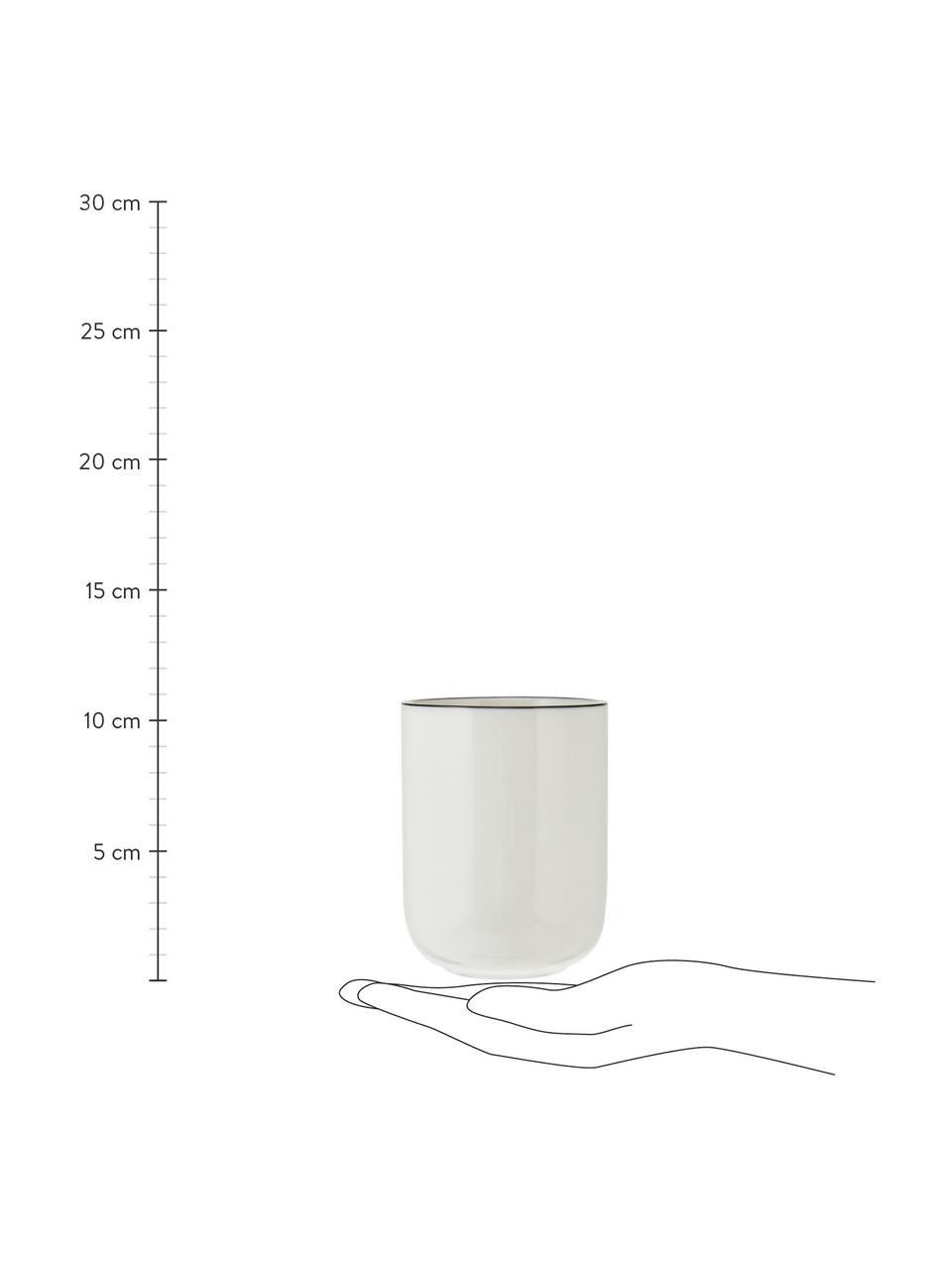 Filiżanka do kawy z porcelany Facile, 2 szt., Porcelana twarda (ok. 50% kaolin, 25% kwarc i 25% szpat), Czarny, Ø 8 x W 10 cm, 350 ml