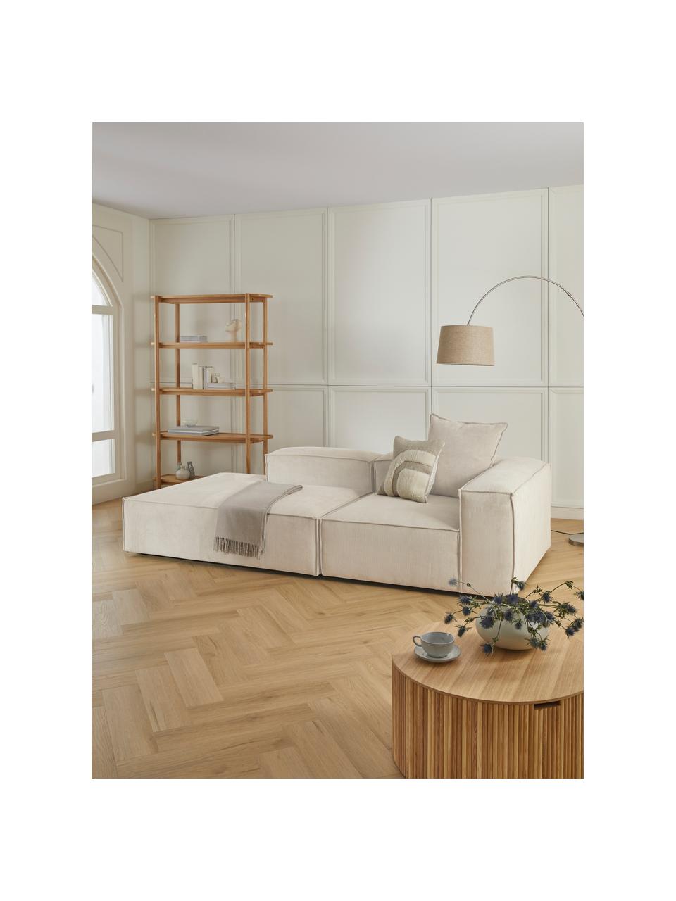 Modul pohovky z manšestru Lennon, Béžová, Š 150 cm, V 68 cm, opěradlo vpravo