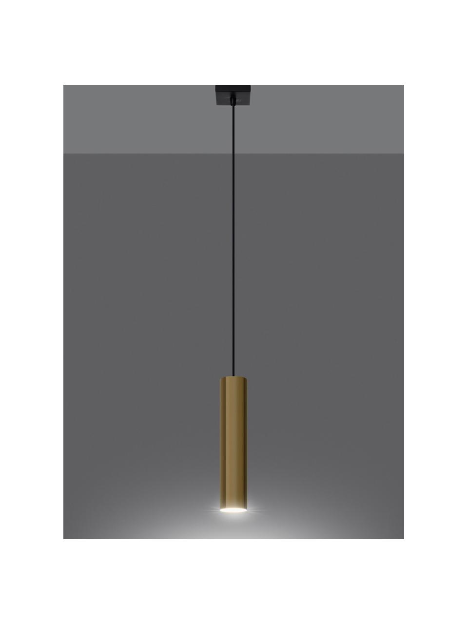 Petit suspension Castro, haut. 30 cm, Doré, haute brillance, Ø 6 x haut. 30 cm