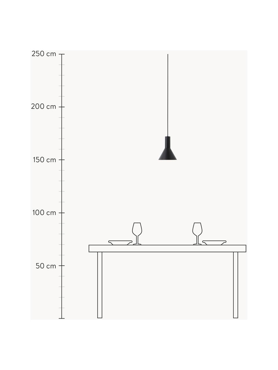 Kleine design hanglamp Lyss, Zwart, Ø 18 x H 23 cm