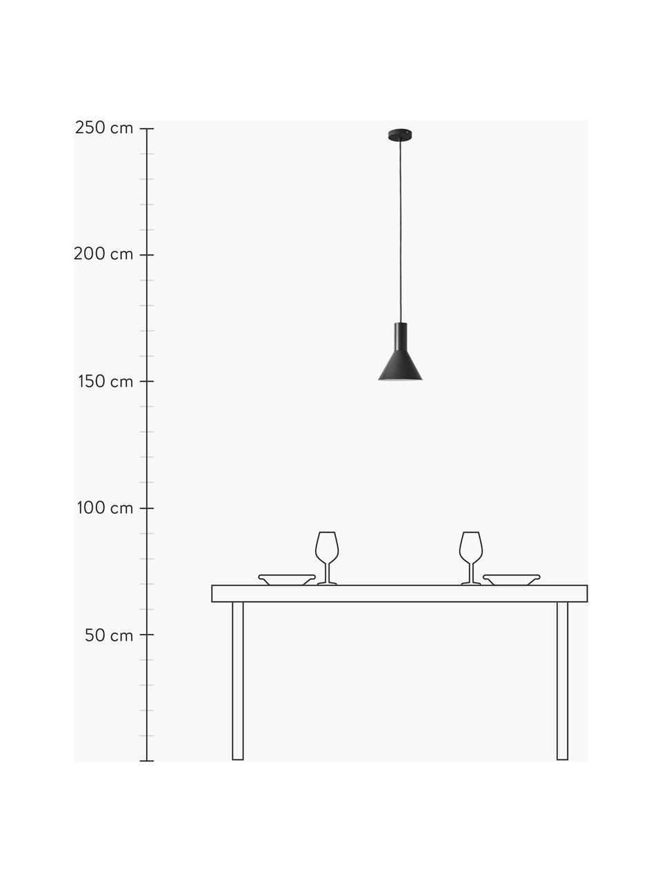 Lampa wisząca Lyss, Czarny, Ø 18 x W 23 cm