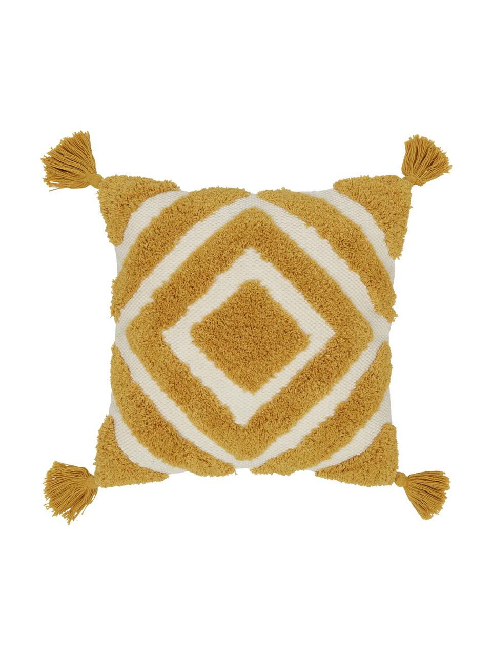 Poszewka na poduszkę Karina, 100% bawełna, Biały, beżowy, żółty, S 45 x D 45 cm
