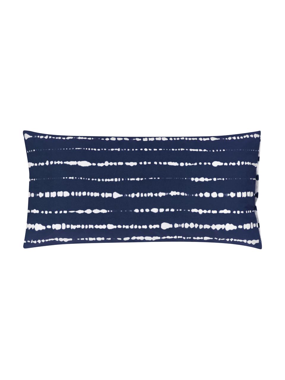 Perkálový oboustranný povlak na polštář z organické bavlny Remi, 2 ks, Modrá, bílá, Š 40 cm, D 80 cm