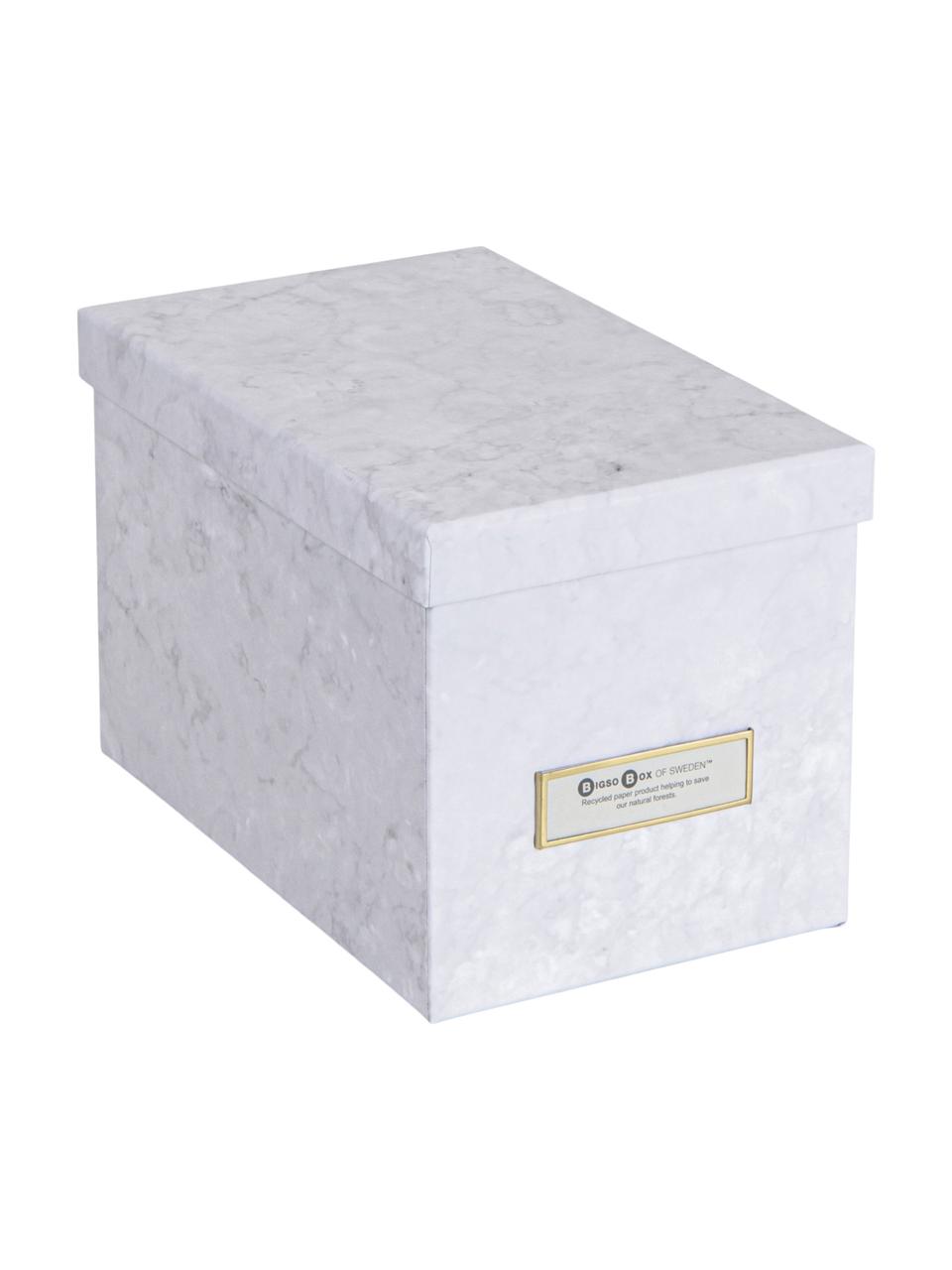Caja Kristina, 2 uds., Caja: cartón laminado macizo (1, Blanco, veteado, An 14 x Al 15 cm