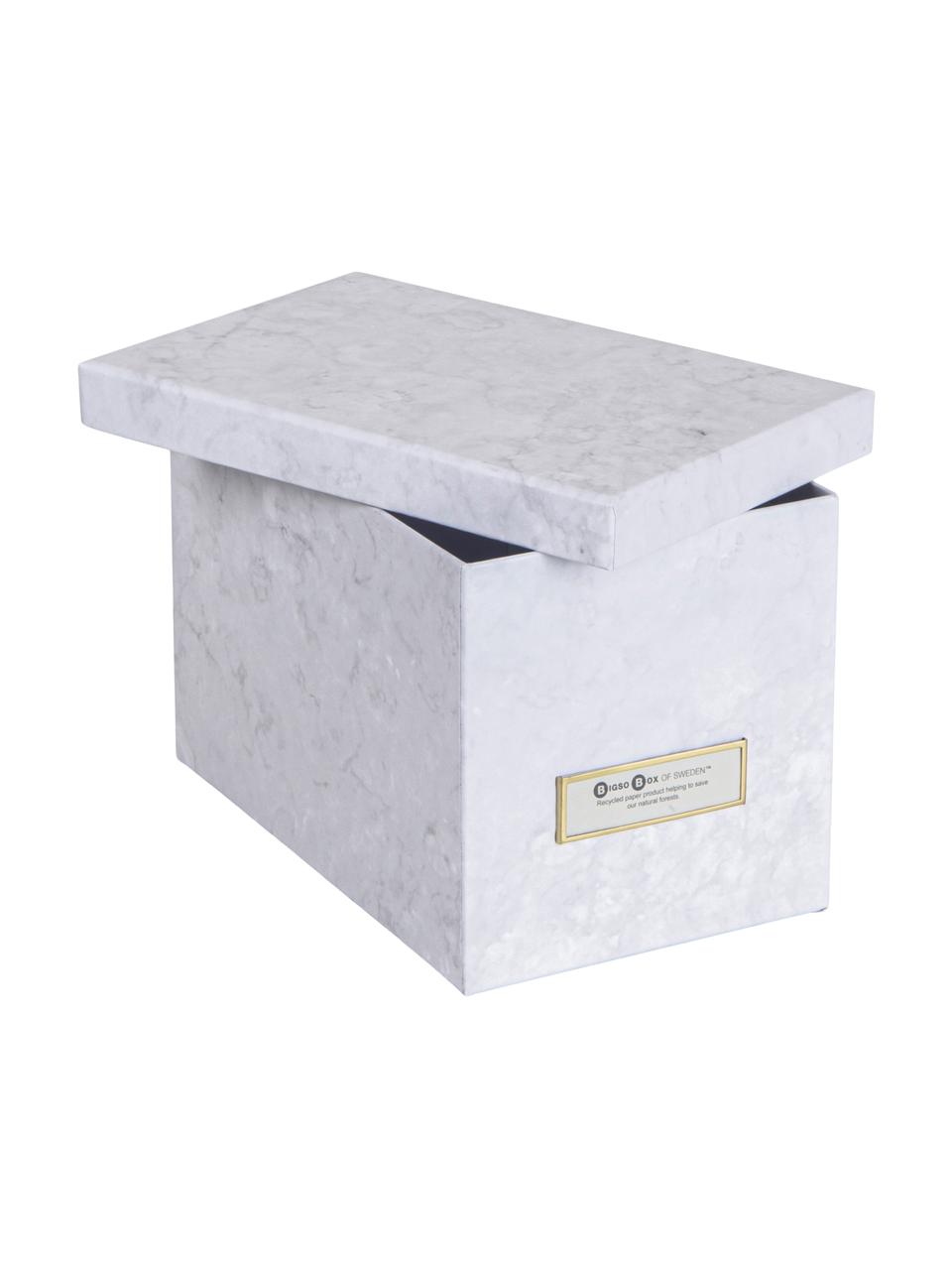 Caja Kristina, 2 uds., Caja: cartón laminado macizo (1, Blanco, veteado, An 14 x Al 15 cm