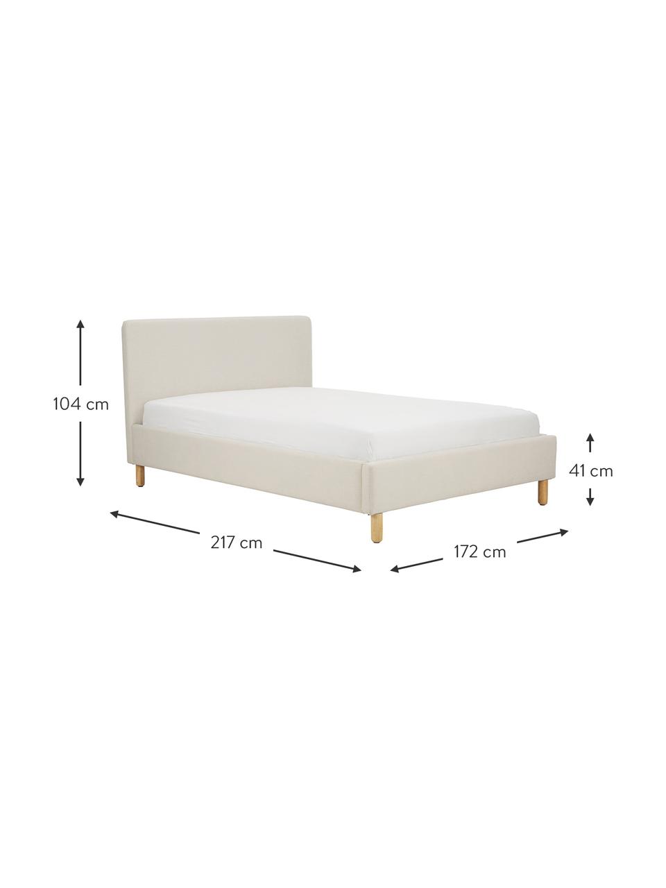 Čalouněná postel Celeste, Krémově bílá, Š 160 cm, D 200 cm