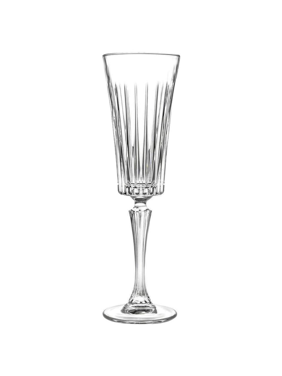 Set de copas de vino de cristal con relive Timeless, 6 comensales (18 pzas.), Cristal Luxion, Transparente, Set de diferentes tamaños