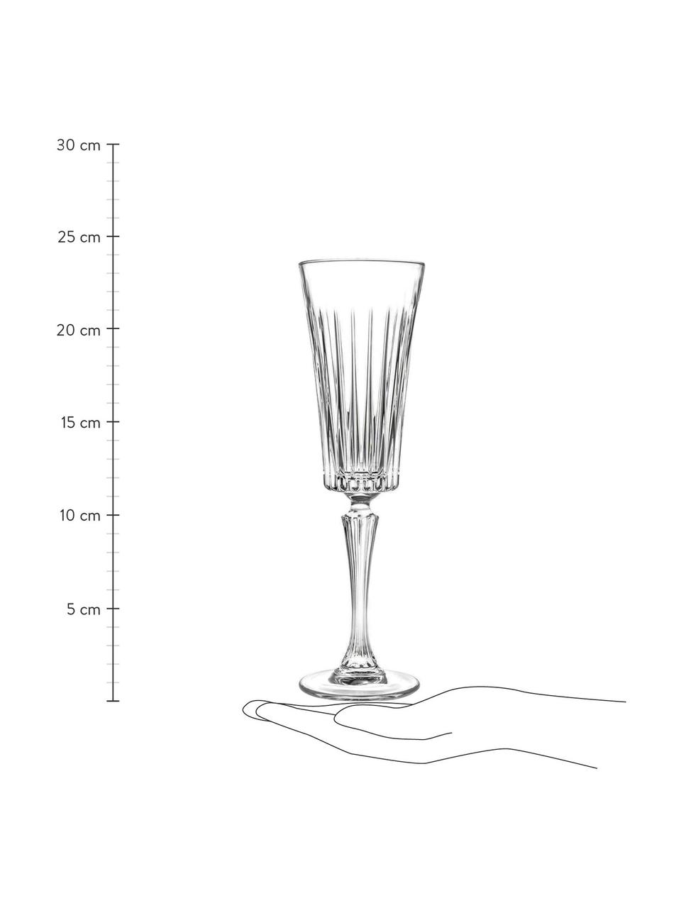 Set de copas de vino de cristal con relive Timeless, 6 comensales (18 pzas.), Cristal Luxion, Transparente, Set de diferentes tamaños