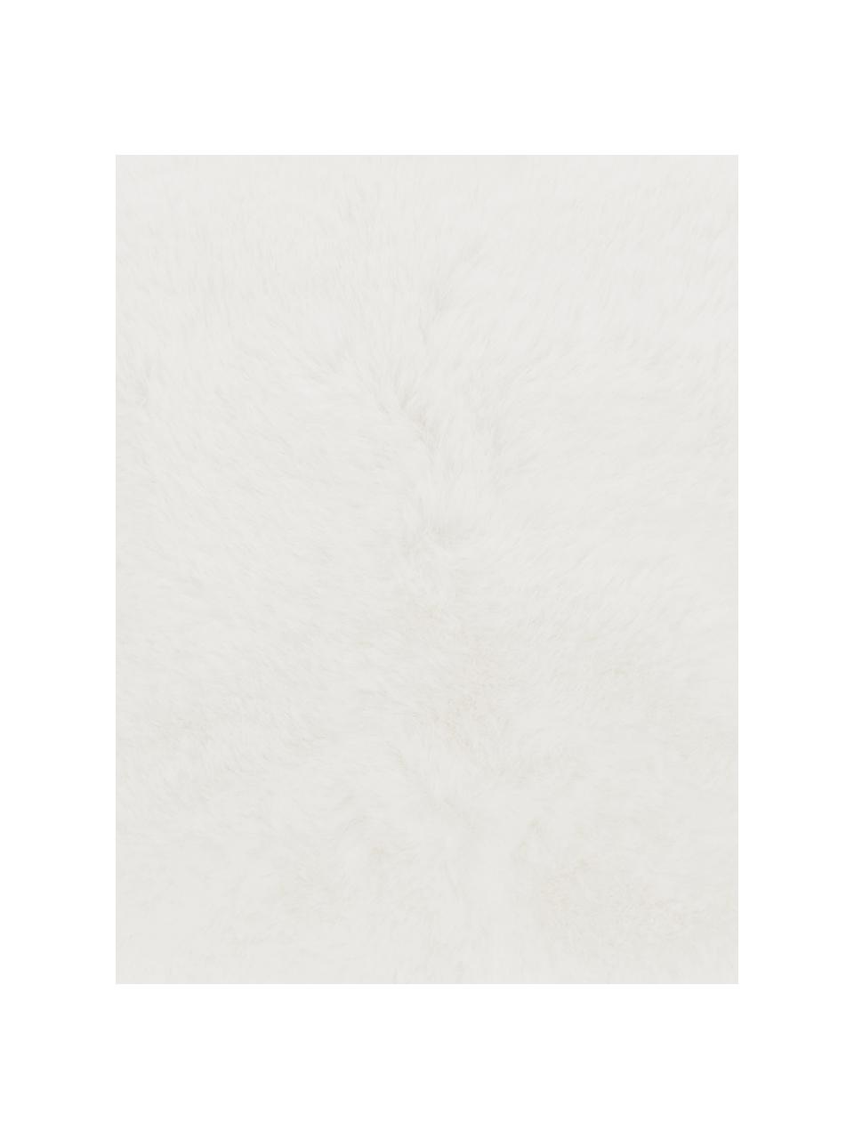 Flauschige Kunstfell-Kissenhülle Mette in Creme, glatt, Vorderseite: 100% Polyester, Rückseite: 100% Polyester, Creme, 30 x 50 cm