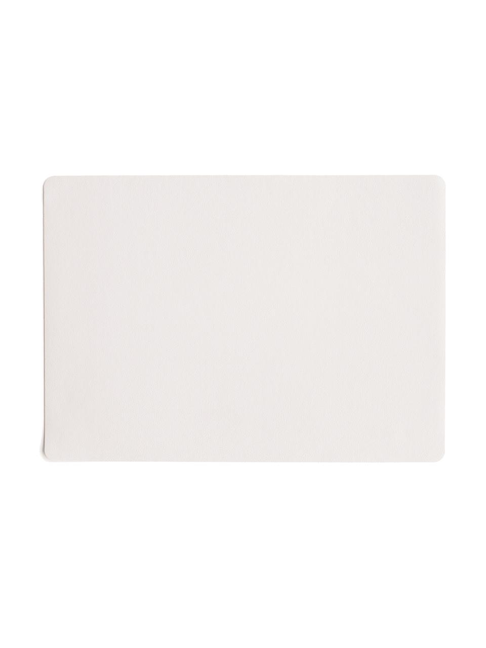 Manteles individuales de cuero sintético Pik, 2 uds., Plástico (PVC), Blanco, An 33 x L 46 cm