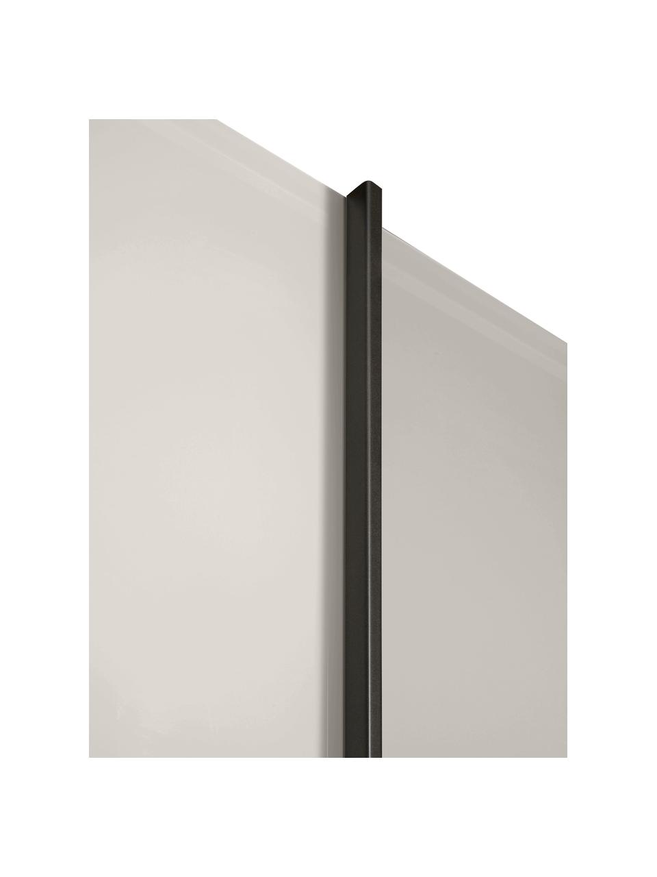 Armario Monaco, 2 puertas correderas, Tablero de fibras de densidad media (MDF), Champán, gris plateado, pizarra, An 197 x Al 217 cm