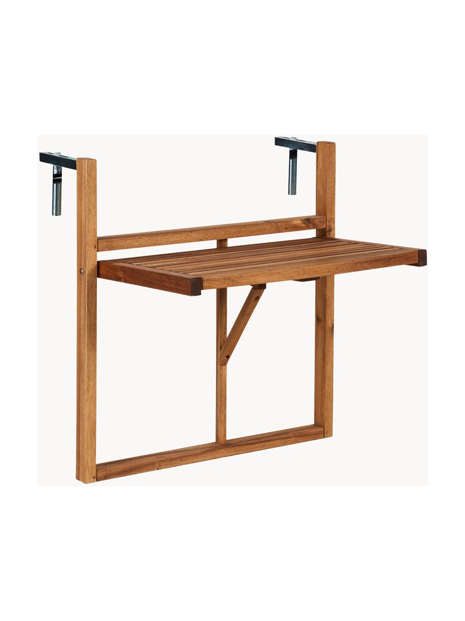 Balkon-Klapptisch Lodge aus Holz, Akazienholz, geölt, Akazienholz, B 57 x H 64 cm