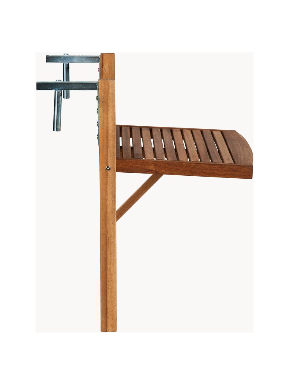 Balkon-Klapptisch Lodge aus Holz, Akazienholz, geölt, Akazienholz, B 57 x H 64 cm