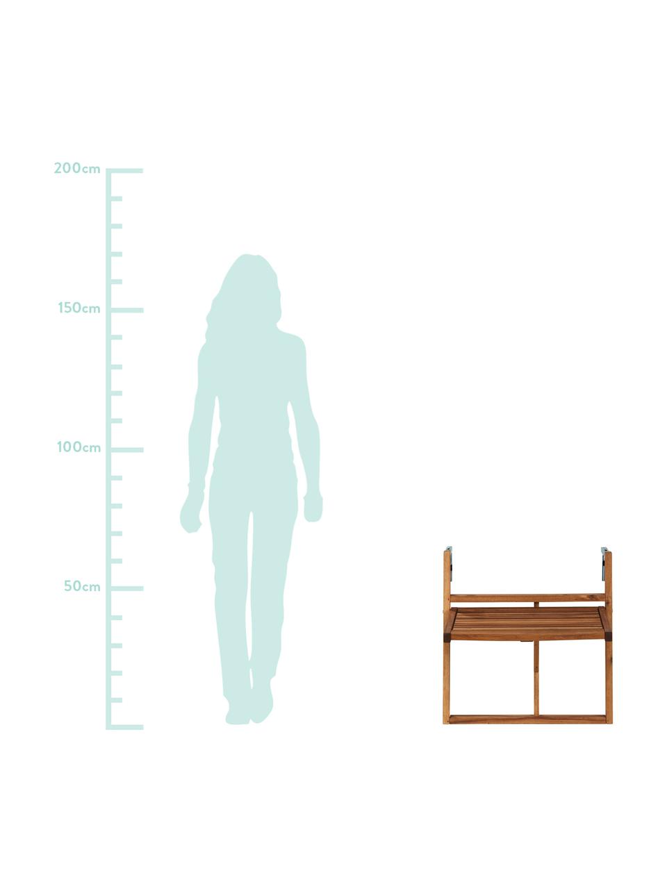 Table de balcon rabattable en bois Lodge, Bois d'acacia