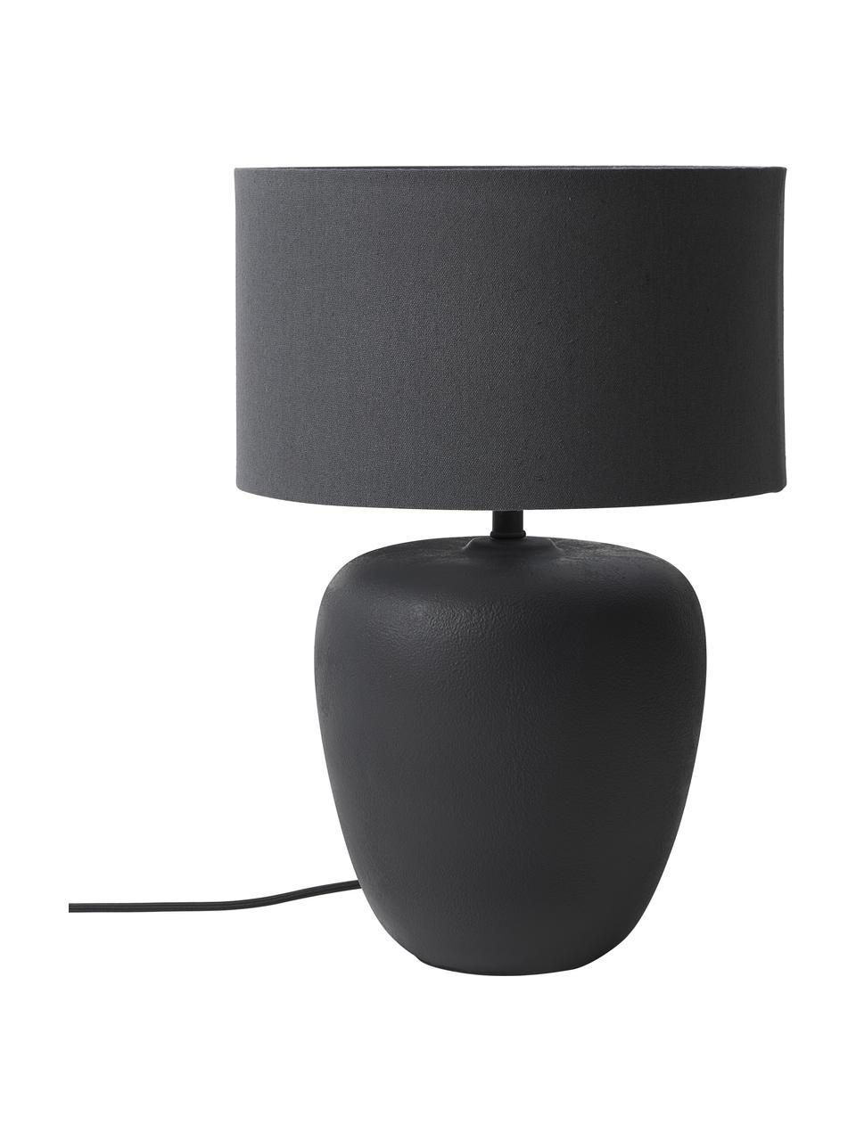 Grande lampe à poser en céramique Eileen, Noir, mat, Ø 33 x haut. 48 cm
