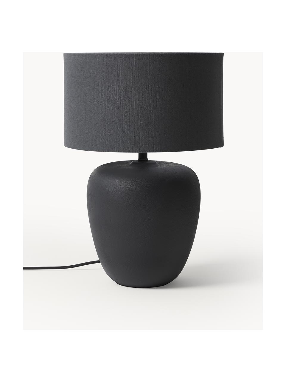 Grande lampe à poser en céramique Eileen, Noir, mat, Ø 33 x haut. 48 cm