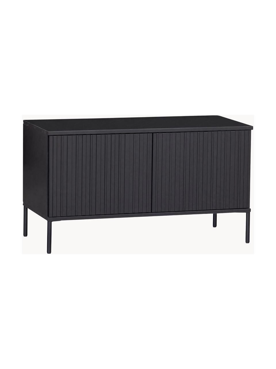 TV skrinka z borovicového dreva s 2 dvierkami Avourio, Borovicové drevo, Š 100 x V 56 cm