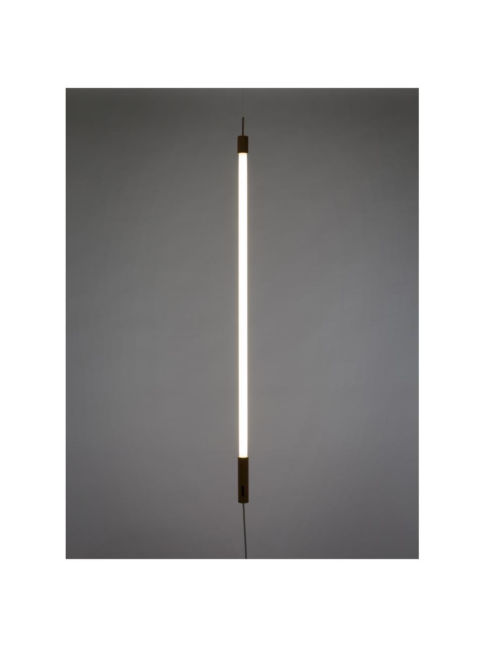 LED-Wandleuchte Linea mit Stecker, Dekor: Holz, Weiss, Ø 4 x H 135 cm