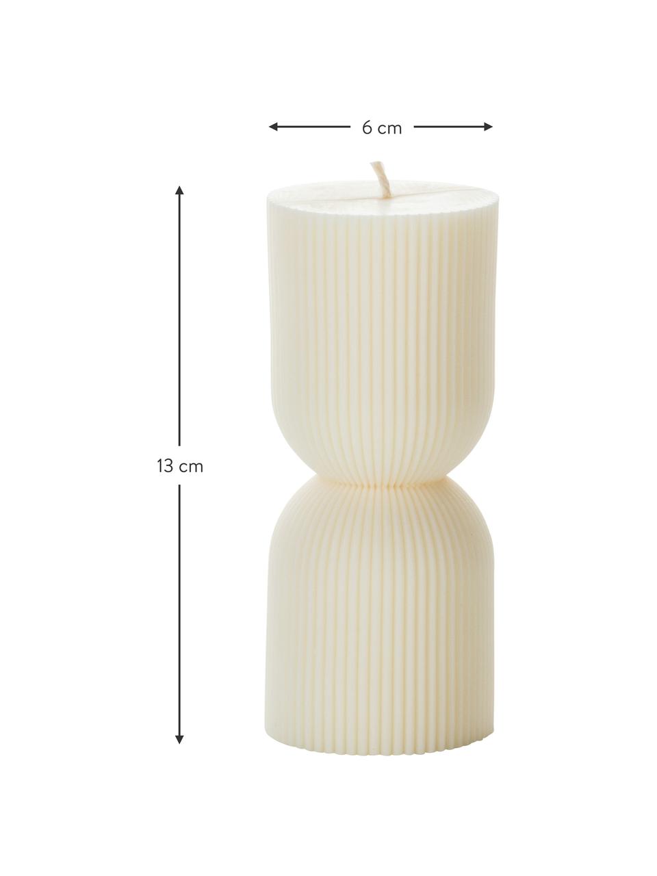 Świeca Ios, Wosk, Kremowobiały, Ø 6 x W 13 cm
