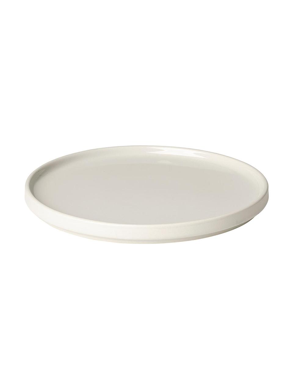 Snídaňový talíř Pilar, 6 ks, Keramika, Krémově bílá, Ø 20 cm