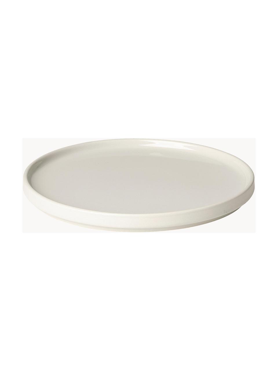 Platos postre Pilar, 6 uds., Cerámica, Blanco crema, Ø 20 cm