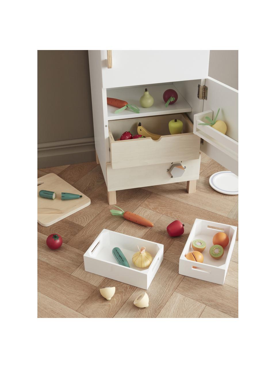 Frigo pour enfants Kids' Hub, MDF, contreplaqué, bois de peuplier, laqué, Bois, blanc, larg. 30 x haut. 73 cm