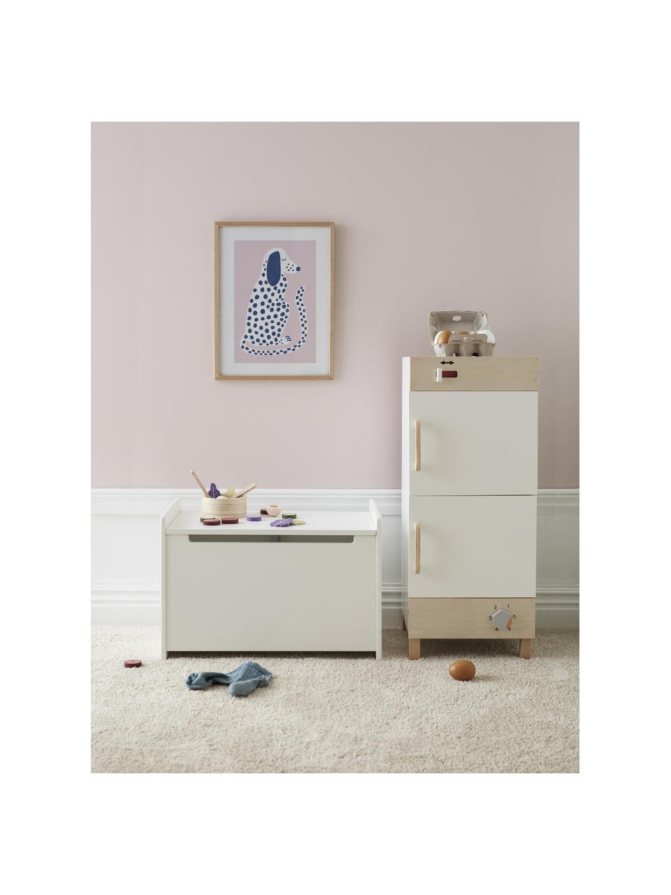 Frigo pour enfants Kids' Hub, MDF, contreplaqué, bois de peuplier, laqué, Bois, blanc, larg. 30 x haut. 73 cm