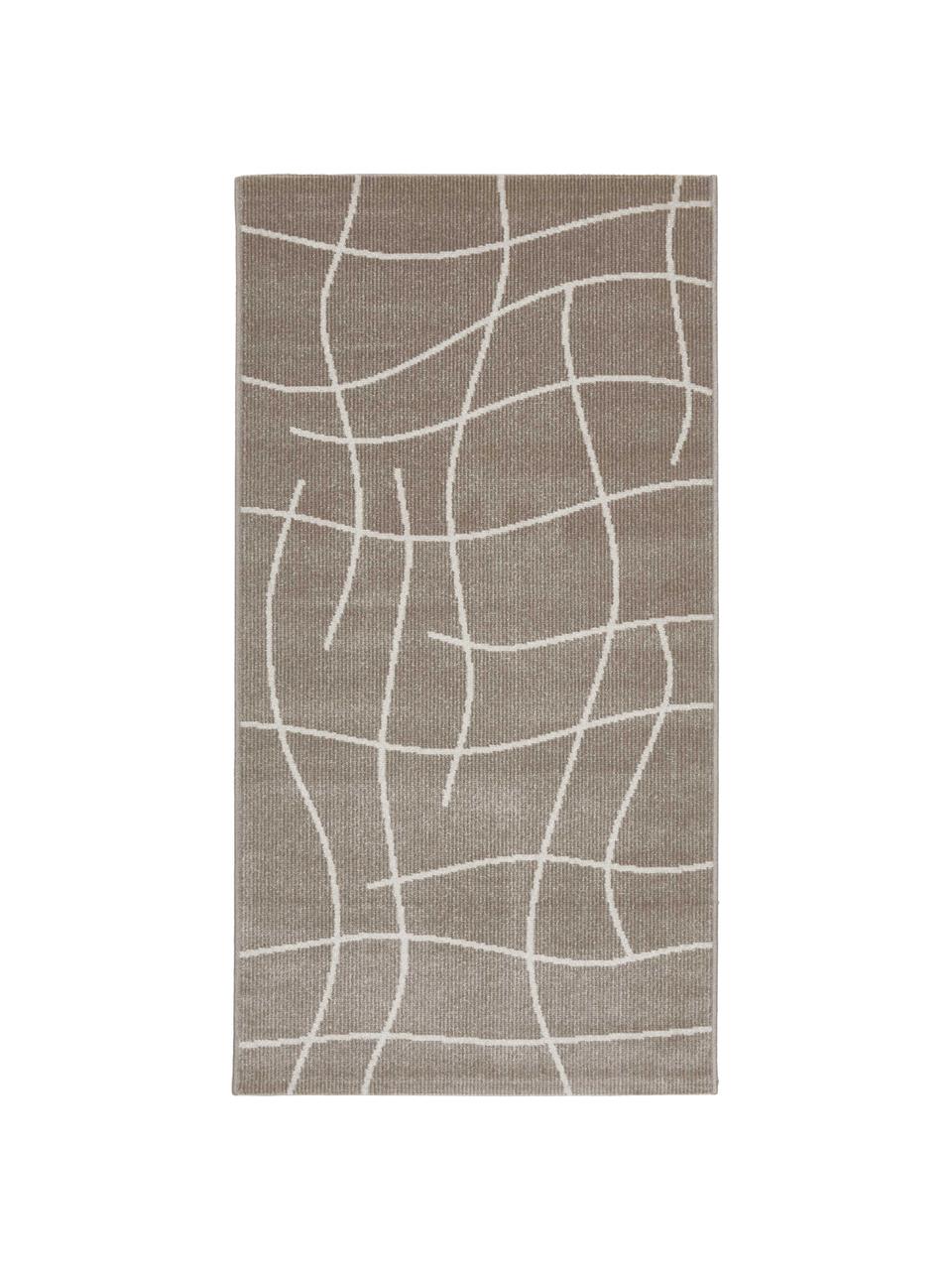 Dywan wewnętrzny/zewnętrzny Lillyan, 100% polipropylen, Taupe, odcienie kremowego, S 80 x D 150 cm (Rozmiar XS)