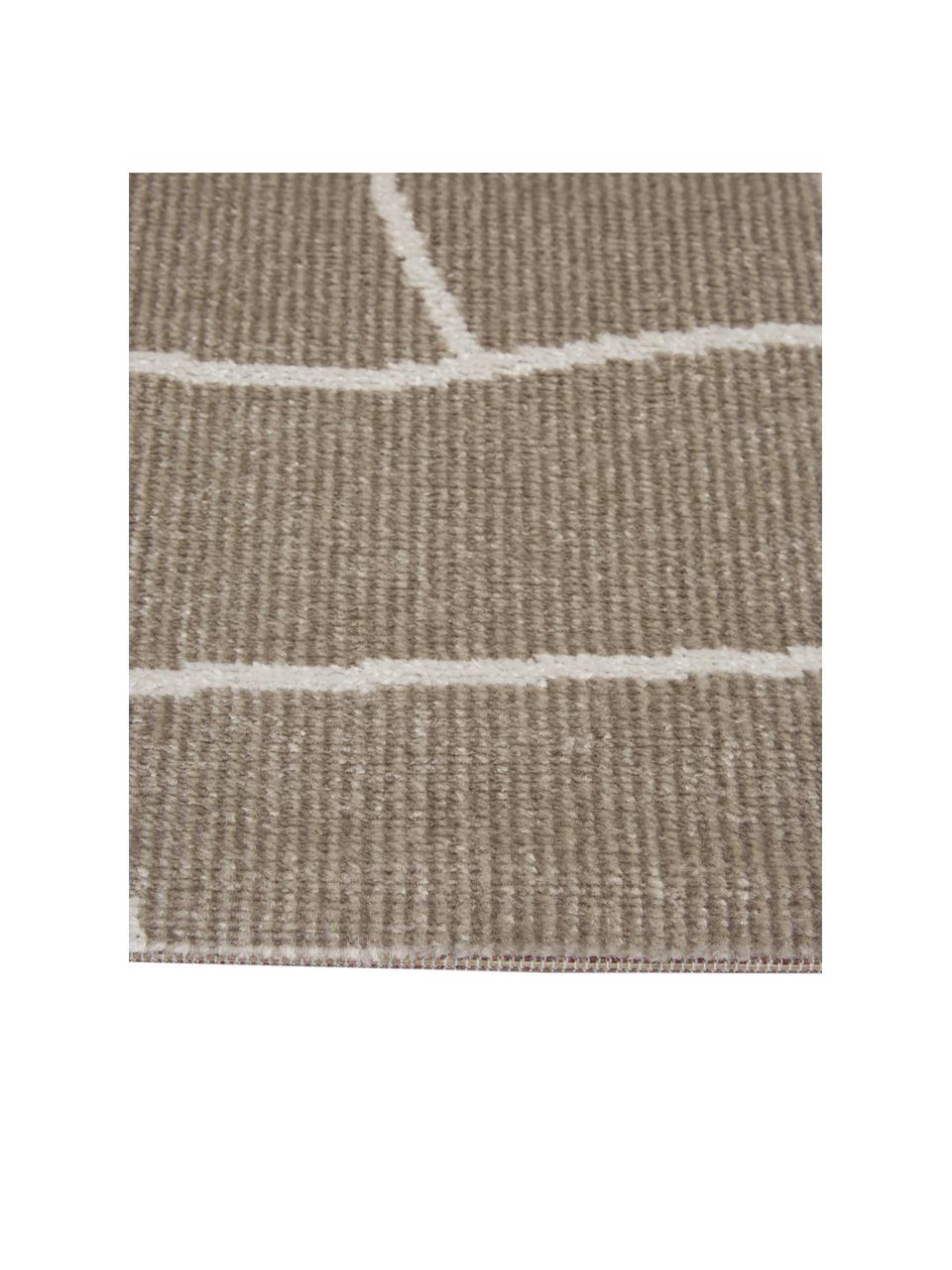 Tapis d'extérieur taupe Lillyan, 100 % polypropylène, Taupe, couleur crème, larg. 80 x long. 150 cm (taille XS)