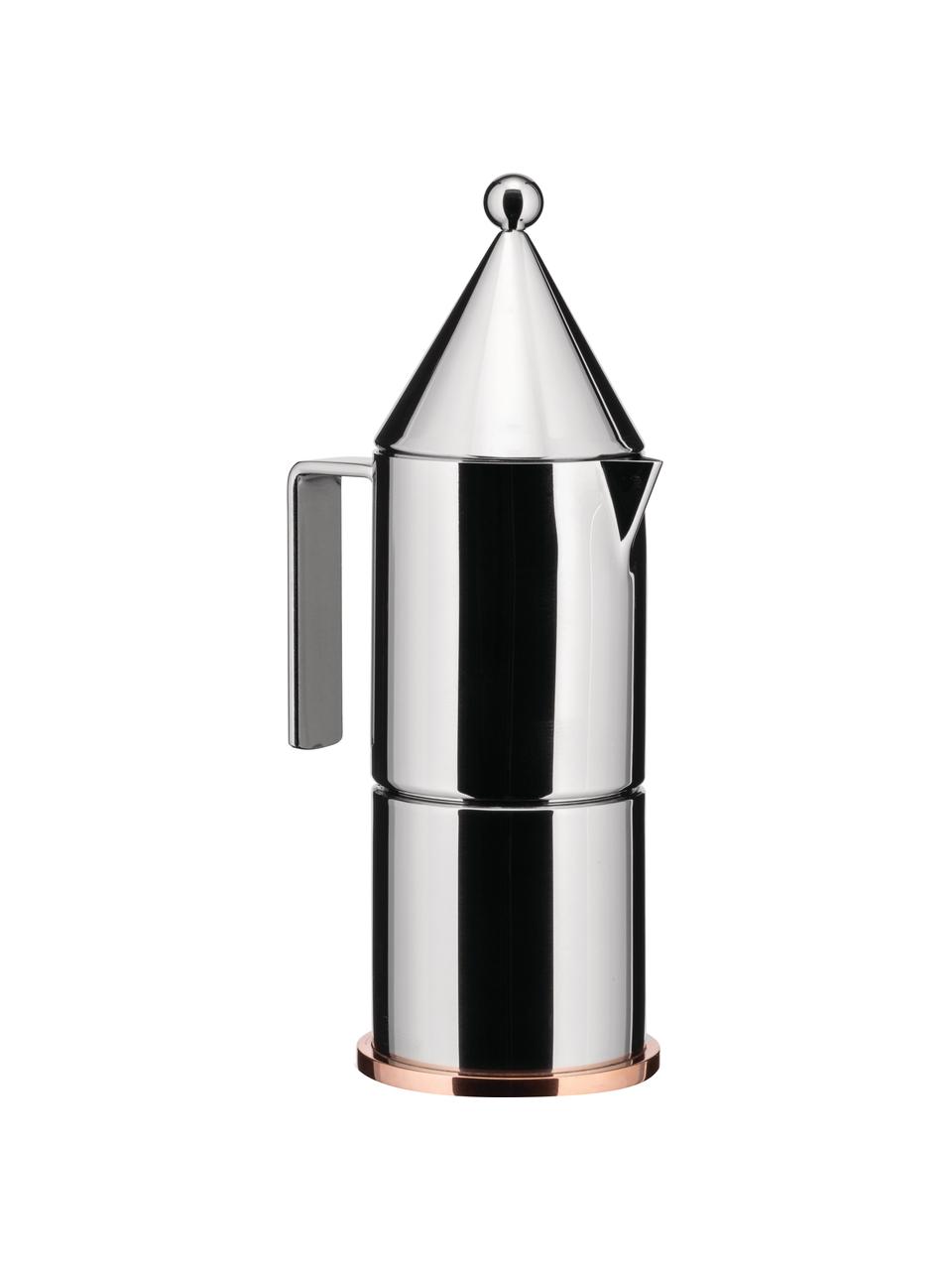 Caffettiera  per tre tazzine La Conica, Argentato, Ø 8 x Alt. 24 cm