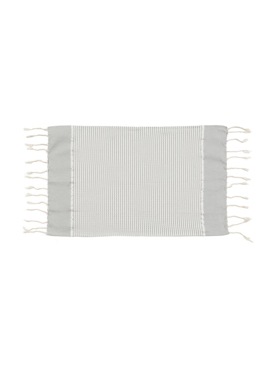 Lot de serviettes de bain légère avec trame Lurex Copenhague, 3 élém., Gris perle, couleur argentée, blanc, Lot de différentes tailles