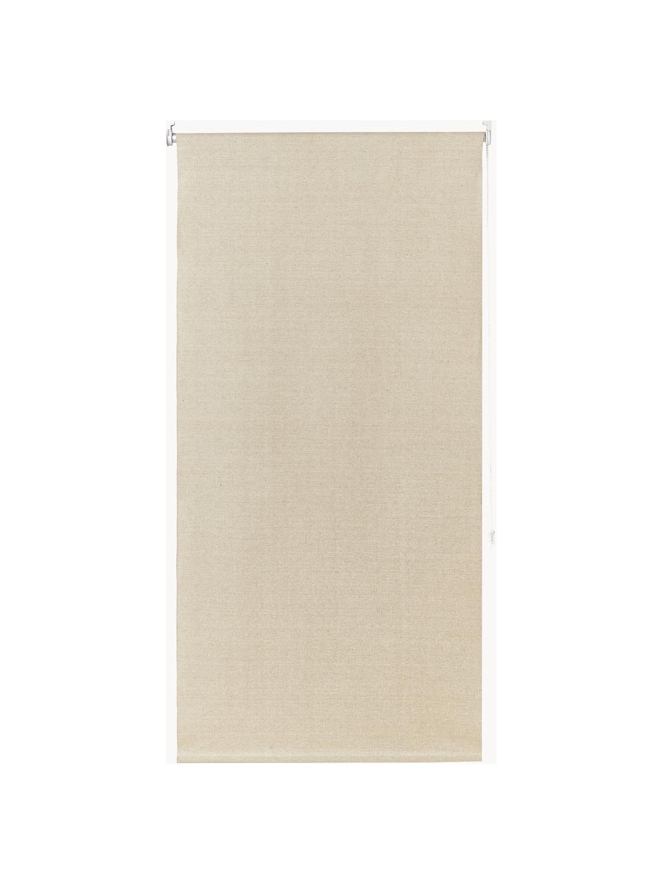 Estor Elia, Parte delantera: 45% lino, 55% algodón, Parte trasera: 100% poliéster, Beige, An 100 x L 165 cm