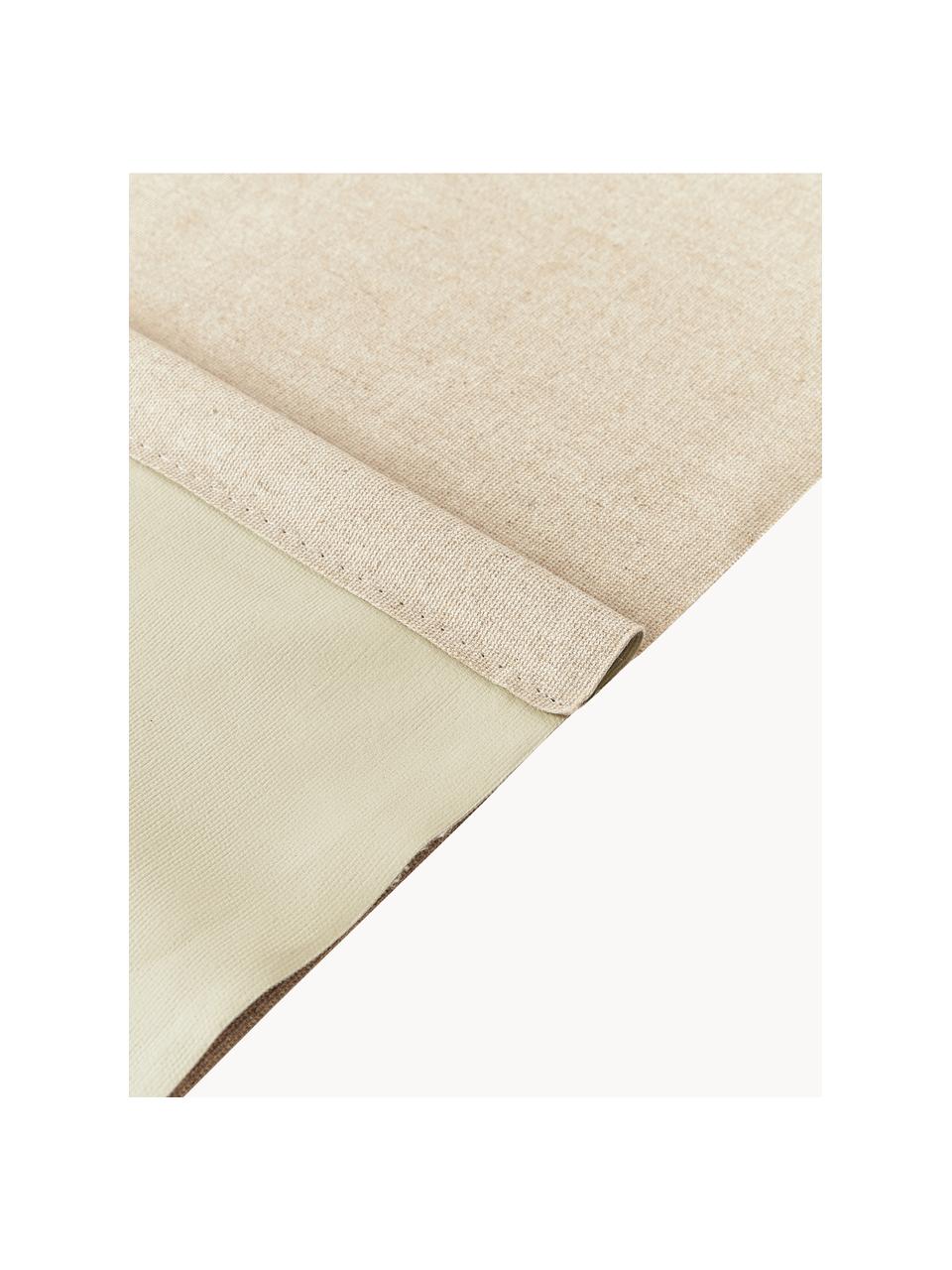 Blickdichtes Rollo Elia, Vorderseite: 45 % Leinen, 55 % Baumwol, Rückseite: 100 % Polyester, Beige, B 100 x L 165 cm