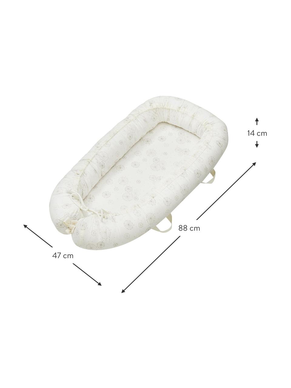 Nid bébé coton bio Dandelion, Couleur crème, beige, larg. 47 x long. 88 cm