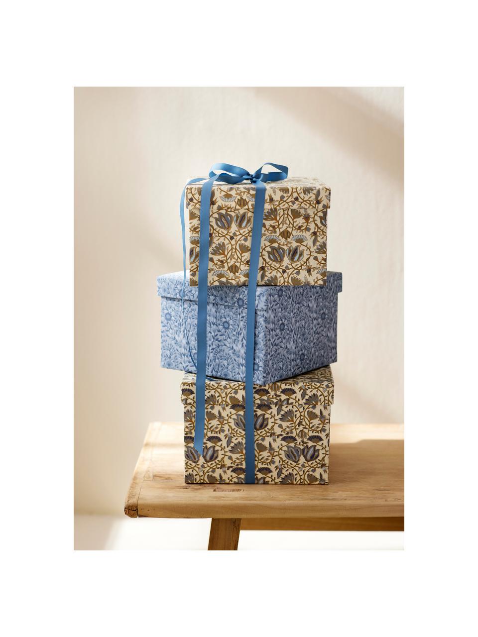 Set de cajas Kollam Provence, 2 uds., Tonos azules, Set de diferentes tamaños
