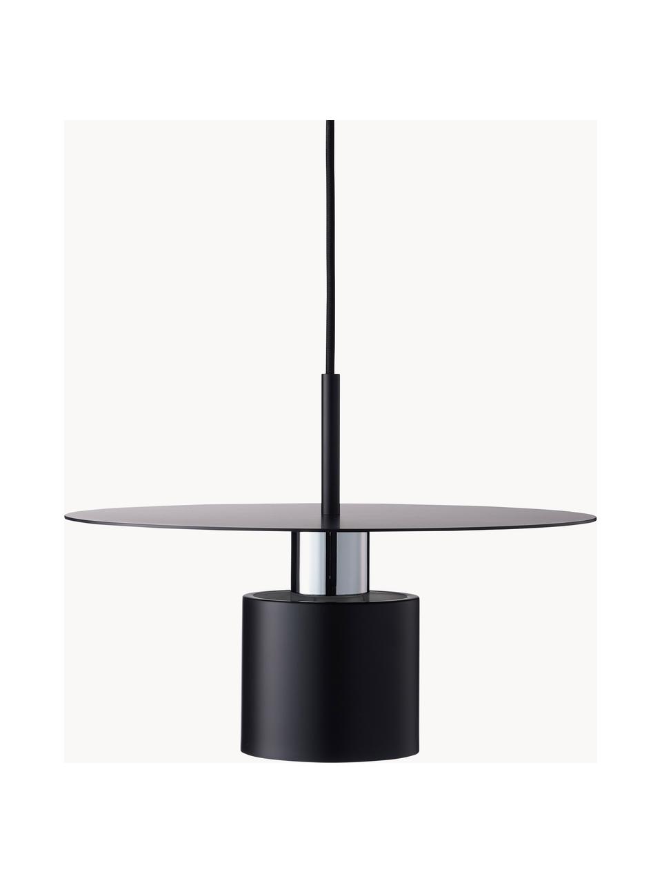 Lámpara de techo de diseño Kolorit, Cable: cubierto en tela, Negro, Ø 34 x Al 24 cm