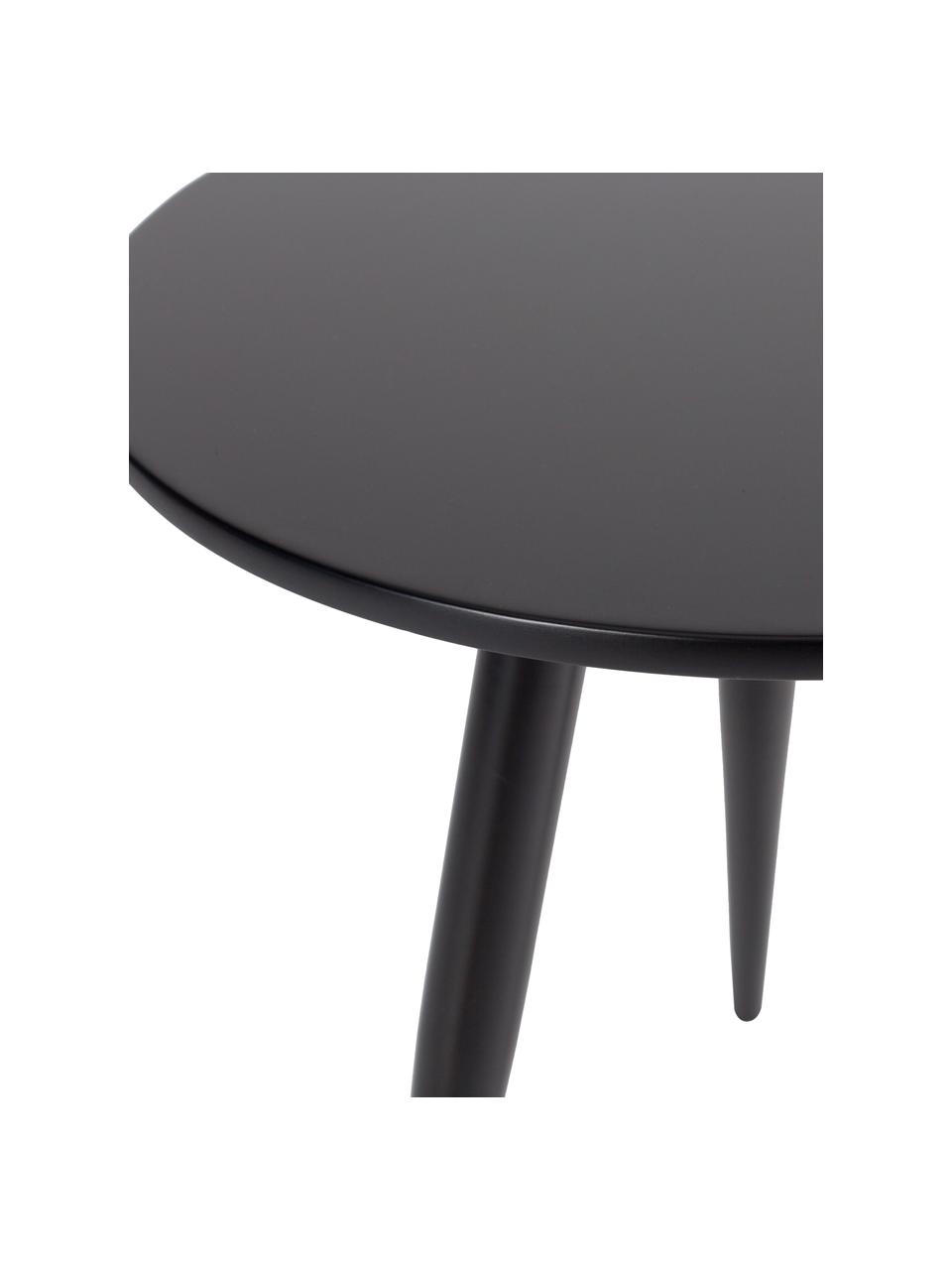 Set de mesas auxiliares Colette, 2 uds., Patas: metal, pintura en polvo, Tablero: fibras de densidad media , Negro, Set de diferentes tamaños