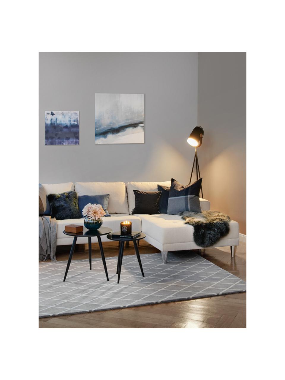 Ensemble de 2 tables d'appoint Colette, Noir, Lot de différentes tailles