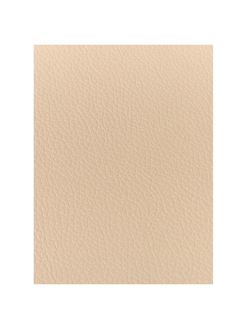 Ronde kunstleren placemats Pik, 2 stuks, Kunstleer (PVC), Beige, Ø 38 cm