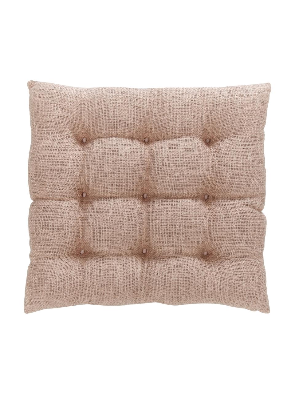 Baumwoll-Sitzkissen Sasha, Bezug: 100% Baumwolle, Rosa, B 40 x L 40 cm
