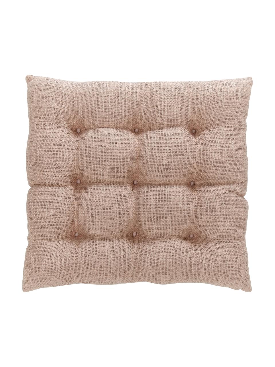 Cuscino sedia in cotone rosa Sasha, Rivestimento: 100% cotone, Rosa, Larg. 40 x Lung. 40 cm