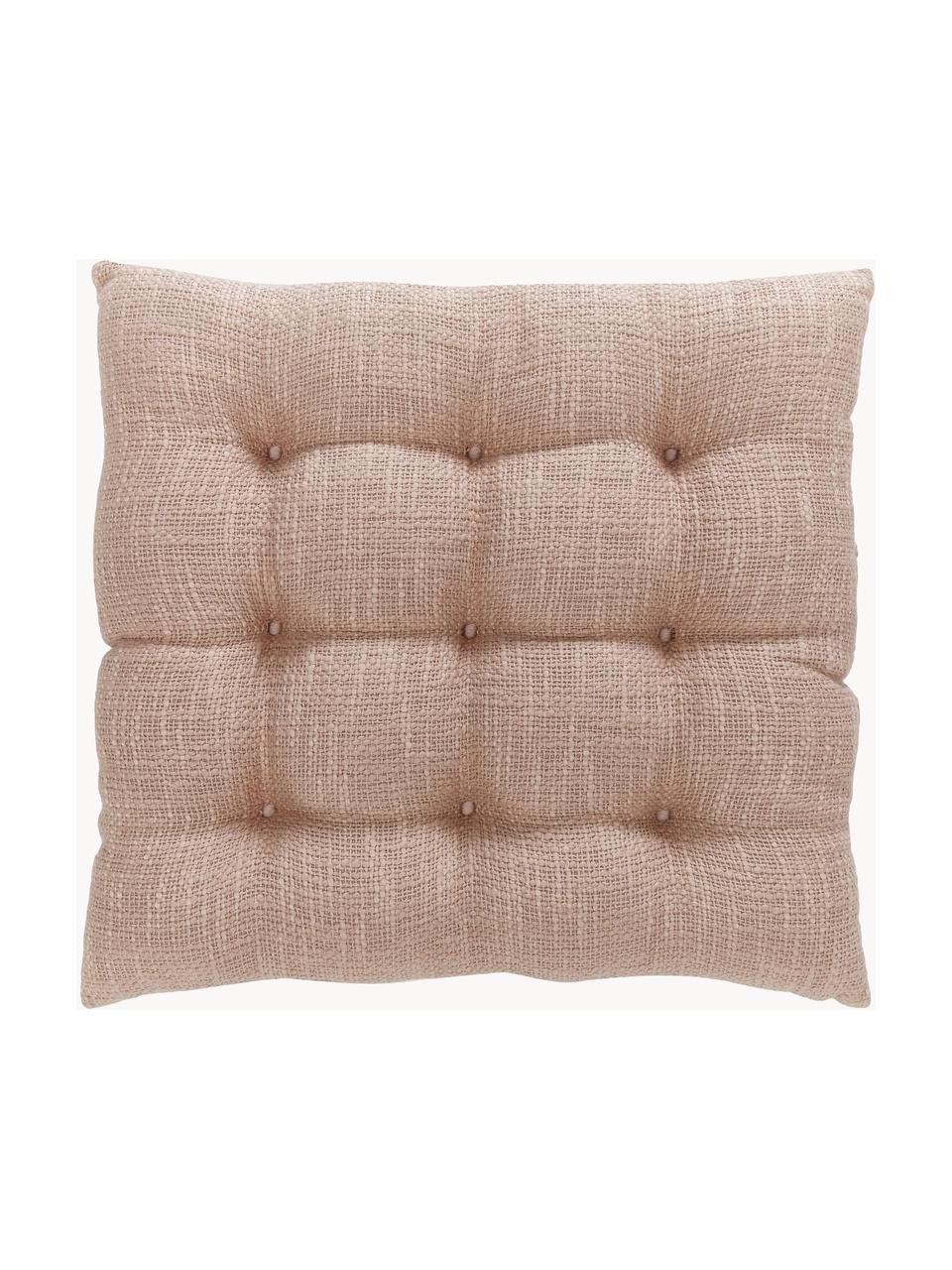 Cuscino sedia in cotone Sasha, Rivestimento: 100% cotone, Rosa, Larg. 40 x Lung. 40 cm