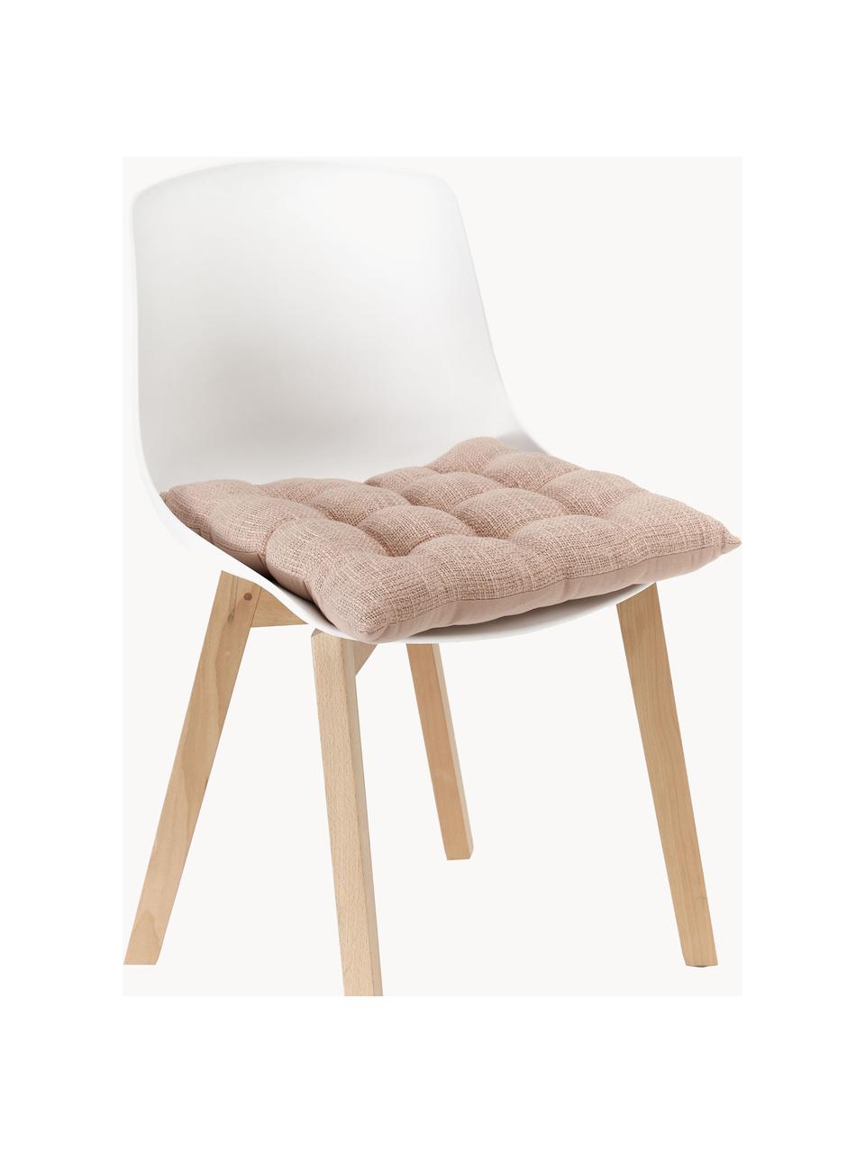 Poduszka na krzesło z bawełny Sasha, Blady różowy, S 40 x D 40 cm