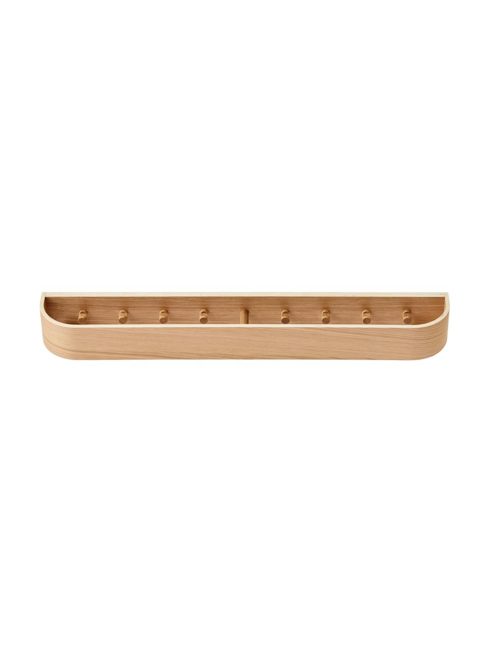 Garderobenleiste Epoch aus Eichenholz, Mitteldichte Holzfaserplatte (MDF), Eichenholzfurnier, Helles Holz, B 79 x H 8 cm