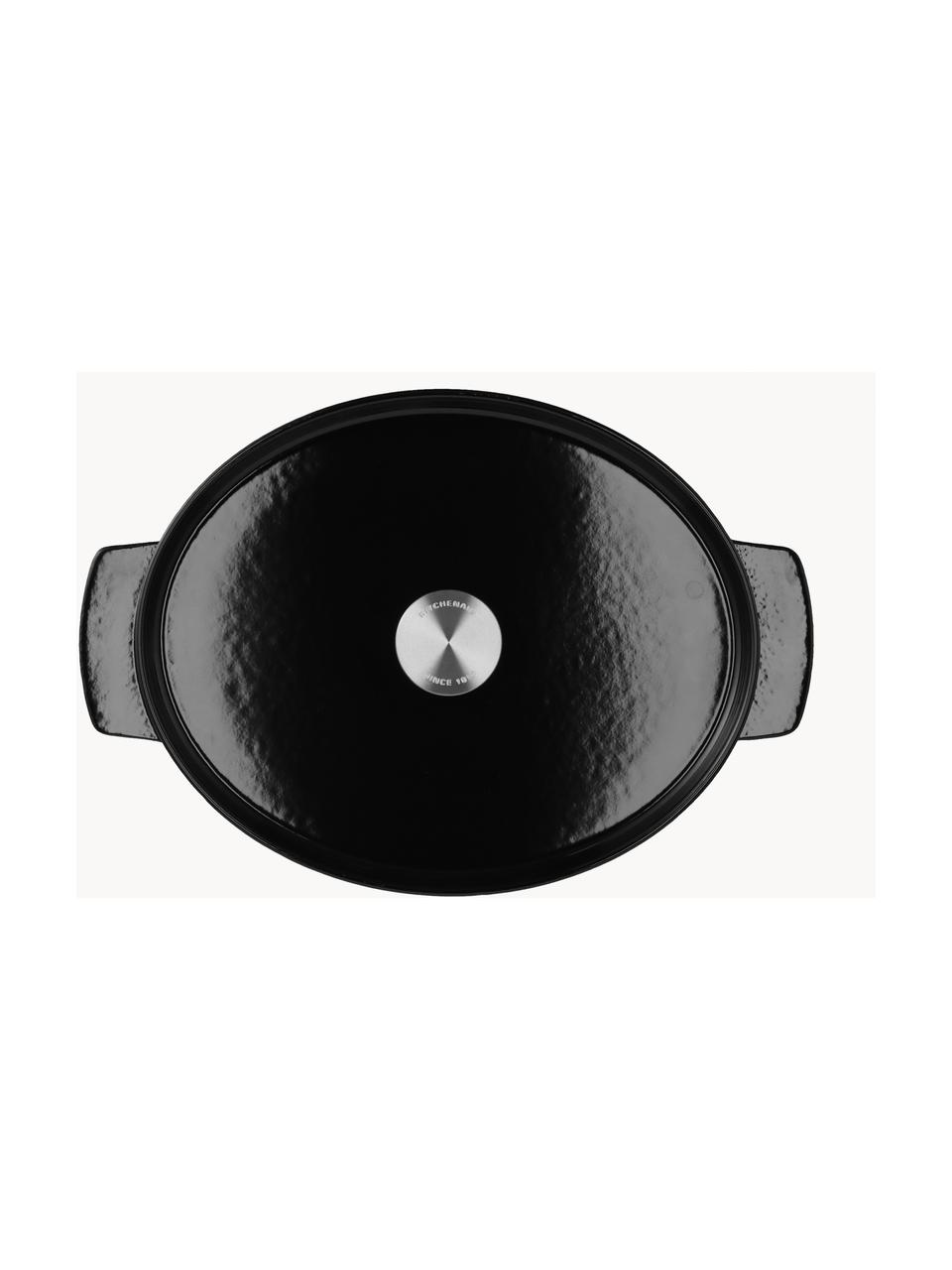 Cocotte ovale con rivestimento antiaderente Doelle, Ghisa con rivestimento antiaderente in ceramica, Nero, Lung. 40 x Larg. 29 x Alt. 16 cm